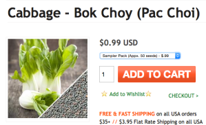 Bok Choy Seeds Now Preview